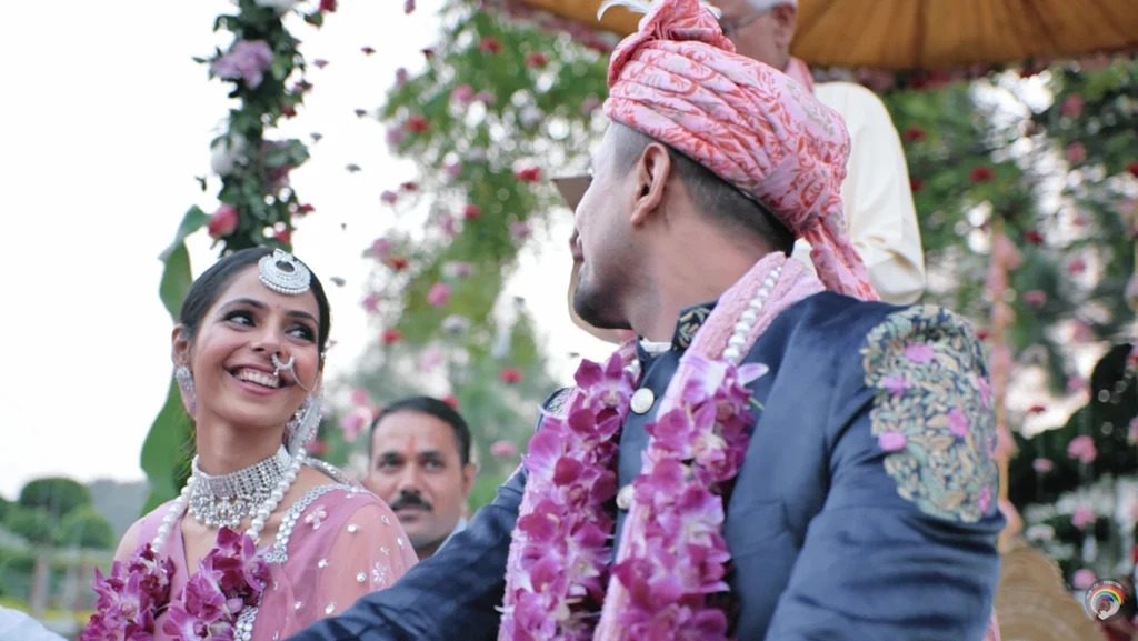 Bride and groom candid wedding moment captured by best photographers in Dehradun